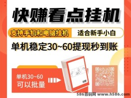 自动阅读，快赚看点、一天300+、无脑操作！