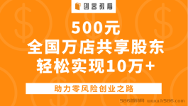 2023年普通人最好最稳的翻身机会！邀您做全g万家门店的共享股东，长久稳定每R分h