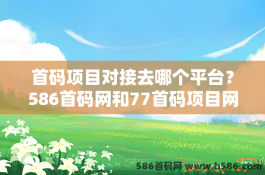 首码项目对接去哪个平台？586首码网和77首码项目网对比