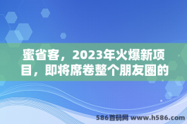 蜜省客，2023年火爆新项目，即将席卷整个朋友圈的！