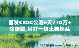 首发CBDC公测6天270万+注测量,吊打一切土狗挖头k红利期