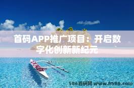 首码APP推广项目：开启数字化创新新纪元