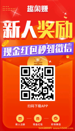 趣闲赚，586首码项目网推荐，注册完成，找我拿佣金！