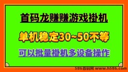 龙赚赚：首码广告小游戏，稳定每天50左右！