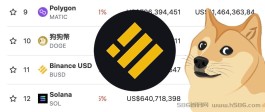 BUSD跌出前十大币种！狗狗币篡位，市值直线上升。