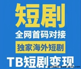 鼓象短剧，零门槛海外短剧、淘宝短剧搬运，有播放就有收溢！