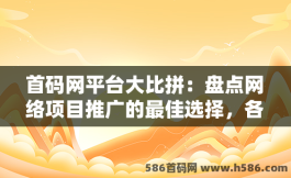 首码网平台大比拼：盘点网络项目推广的最佳选择，各有千秋不容错过！