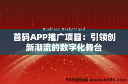 首码APP推广项目：引领创新潮流的数字化舞台