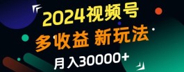 轻松上手的2024视频号新玩法，助你实现月入3W+的梦想！